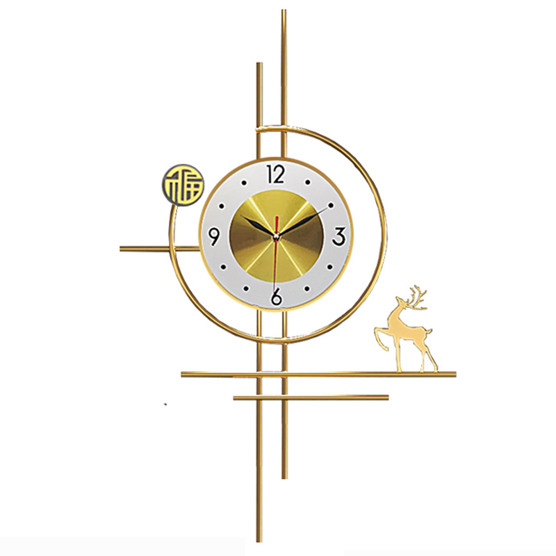 2023新款创意客厅格栅挂钟艺术轻奢钟表简约现代大气静音时钟挂钟