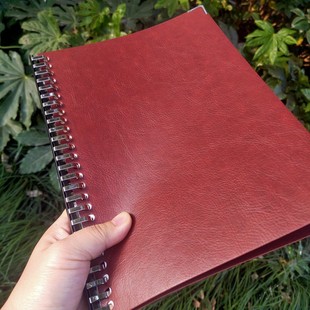 【棕色】 A5 B5活页本轻便款记事本软皮面可拆卸备课错题学习计划