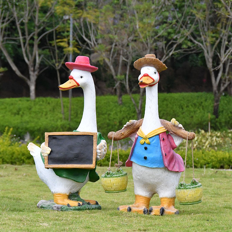 花园鸭子摆件卡通可爱鹅仿真动物雕塑幼儿园户外庭院园林景观装饰,家居饰品,装饰摆件,淘宝优惠券,粉丝福利购,淘宝优惠卷