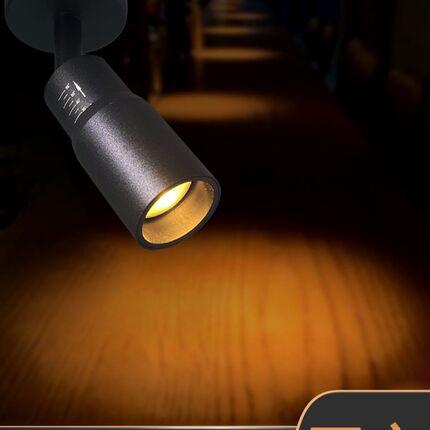 小光束射灯高聚光射灯led灯明装商用酒吧桌面餐厅氛围轨道调变焦