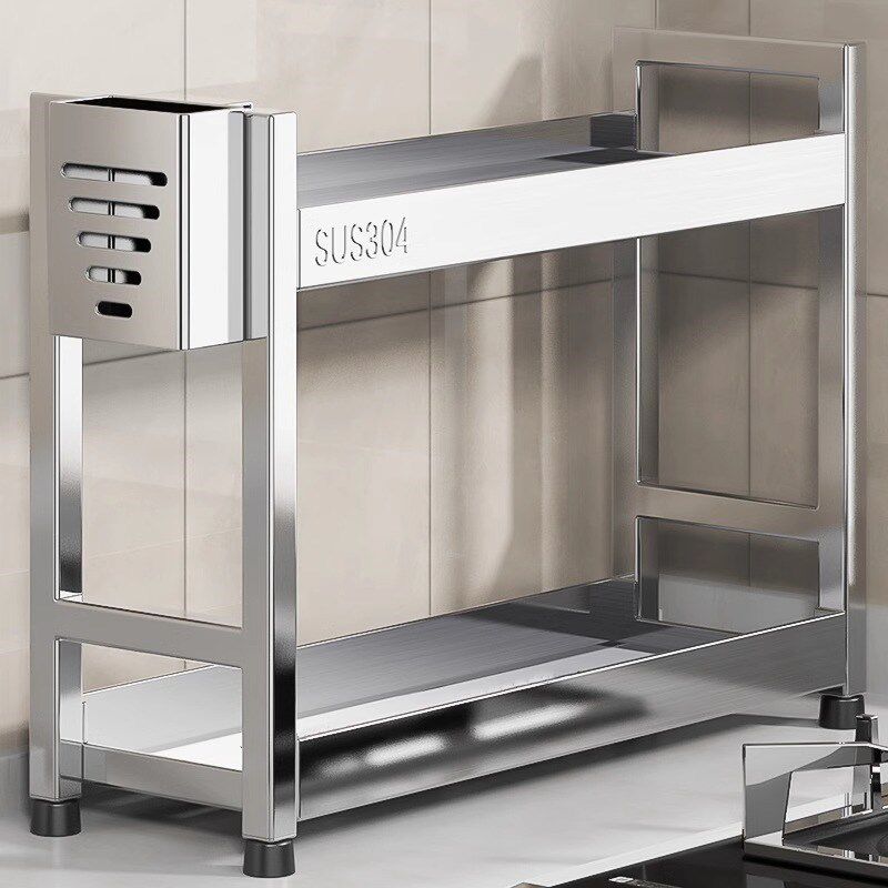 304不锈钢厨房调料置物架台面窄款小尺寸多功能油盐酱醋收纳架子