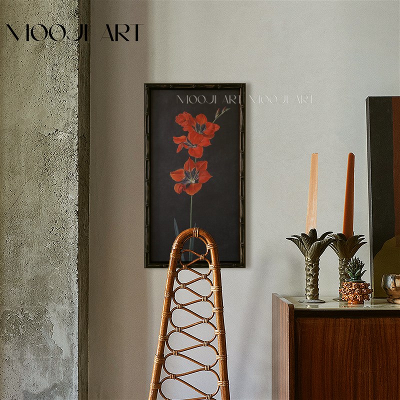 木吉艺术设计装裱-陌上花开艺术装饰画客厅沙发背景高级感挂画