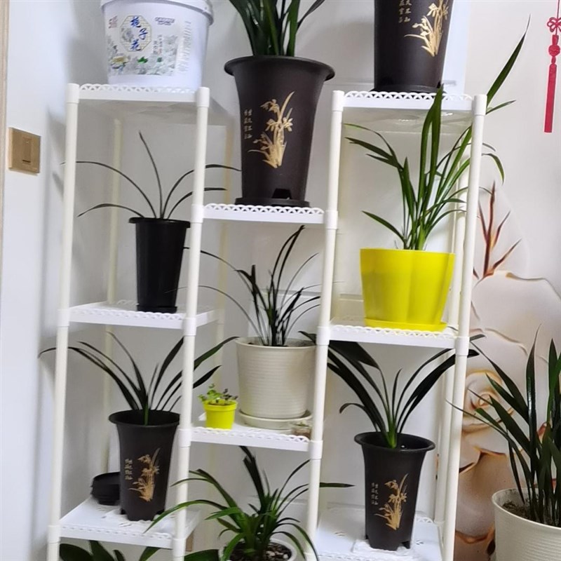 塑料花架转角组装多层飘窗摆放花盆架植物室外绿萝U落地式室内户