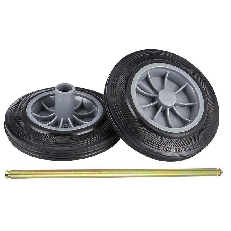 大号垃圾桶轮子通用轮轴滚轮橡胶轮240L升120l环T卫户外桶配件轱