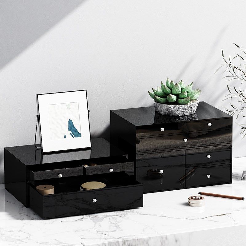 梳妆台高级感抽屉收纳盒洗漱台桌面多功能防尘大容量亚克力置物架,收纳整理,桌面收纳盒,淘宝优惠券,粉丝福利购,淘宝优惠卷