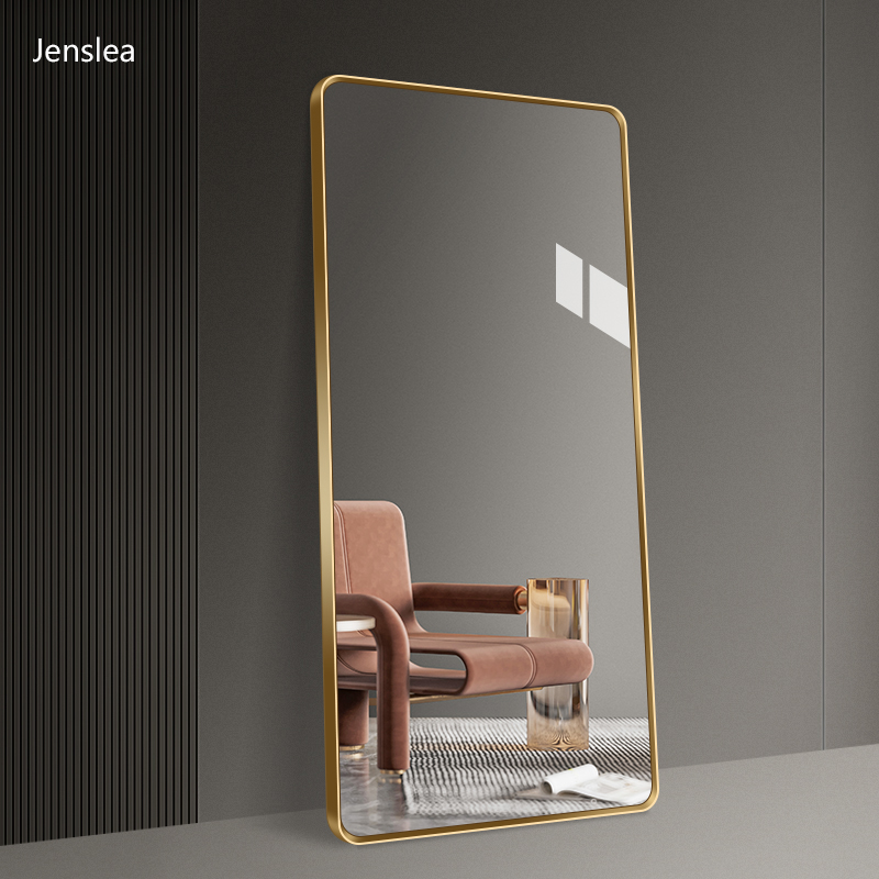 轻奢风全身镜挂墙大镜子贴墙落地镜D玄关家用穿衣镜壁挂卧室试衣