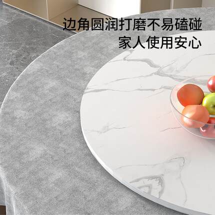 转盘餐桌转盘家用圆桌旋转转盘底座桌面饭桌手动转台带轨道展示台