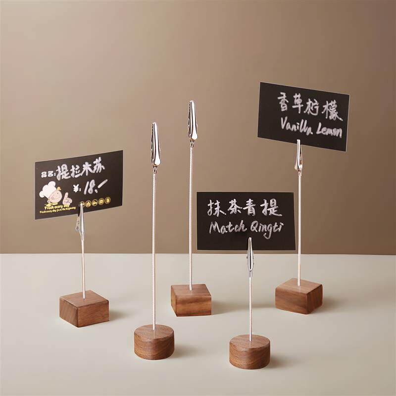 速发桌面便利贴夹子立式价格标签夹子展示牌卡片夹明信片照片支架