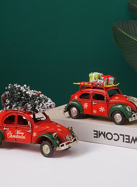 速发圣诞节礼物摆件面包铁咖铺店装饰店艺复古怀旧手工店啡摆设物