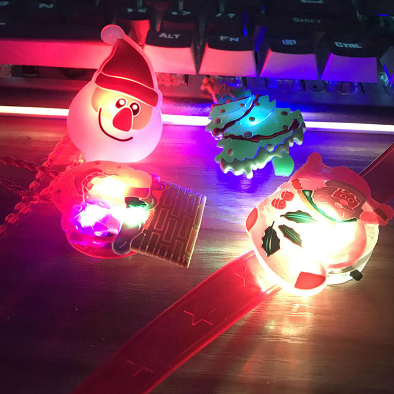 速发圣诞节装饰灯具品 手环 项链 发光 软胶儿童玩 手指灯