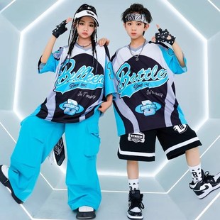 速发街舞嘻o潮服男孩嘻哈风霹雳舞p装 孩酷帅炸街hi套h哈p演出服夏