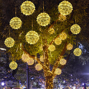 速发彩星闪灯天串满灯灯灯户外防水景观挂树球形树灯藤球灯装 饰灯