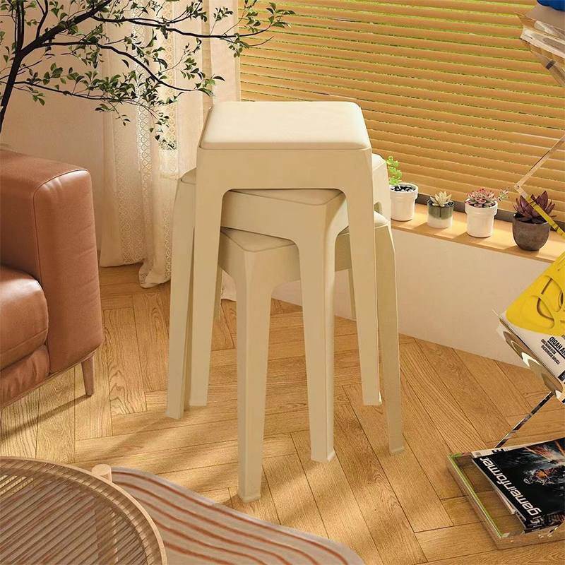 速发家用塑料加厚厅凳子矮凳可叠方客小餐桌椅子高放凳胶凳商用小