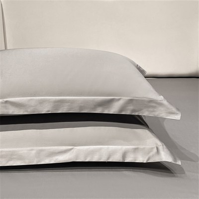 极速希尔顿枕套一对装家用枕头套A2023100全棉长绒棉套装纯色