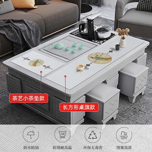 极速新中式圆形茶桌垫p防水圆餐垫家用碗盘垫杯垫茶席垫布花瓶垫