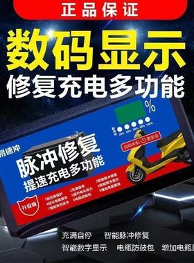 极速数显脉冲修复电动车电瓶充电器48V12AHI60V20AH72V二轮三轮铅
