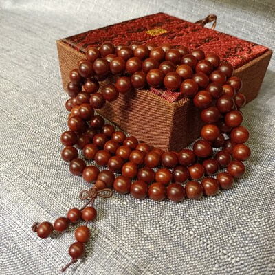 新品雷击枣木g108颗念珠手串流珠手链道家吉祥配饰随身挂件手持法