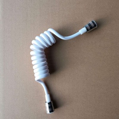 极速White PU spring tube shower head telescopic spring .tube