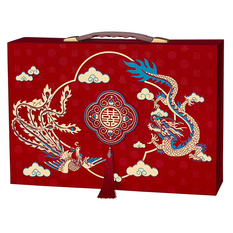 极速彩礼钱盒子现金箱礼金箱定亲提亲H红包聘礼盒中国风婚庆用品