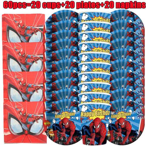 新品Spiderman Design Birthday Party Decorations NapkXins Pap