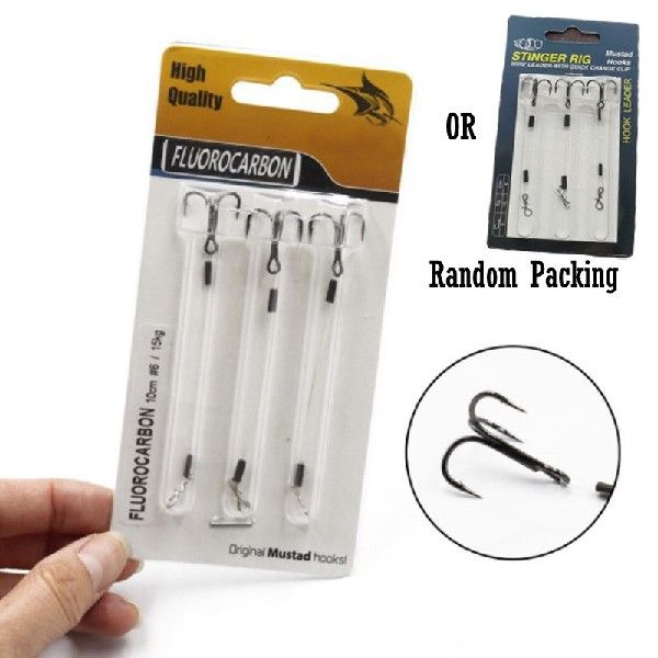 速发3pcs Fishing Hook Baits Terminal Bass Metal Pike Perch