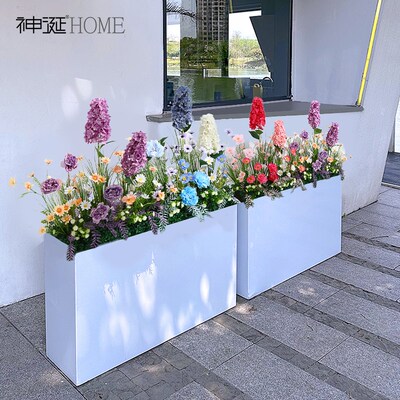 新品莫奈花园仿真花造景假花假草装D饰摆设室内大型绿植物橱窗场