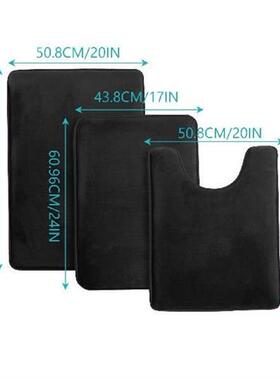 极速Set Of 3 Bathrnoom Bath Mat Set Bathroom Rug ower Carpet