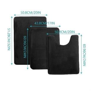 极速Set Of 3 Bathrnoom Bath Mat Set Bathroom Rug ower Carpet