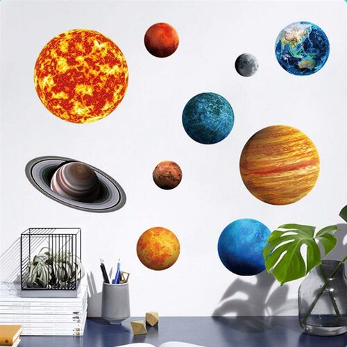 极速3D Planet Solanr System Fluorescent Wall Stick The Unive