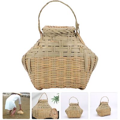 极速Basket Containerq Shrimp Outdoor Bamboo Woven Flower