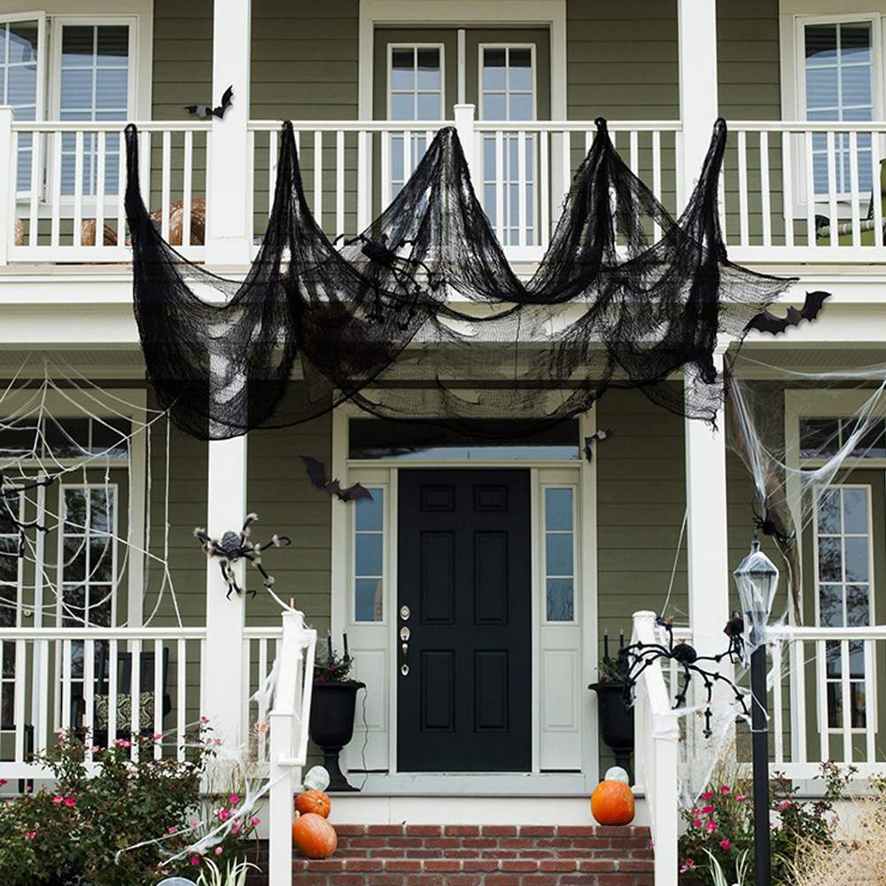 极速Halloween Gauze Decoration BSuper-Size Creepy Cloth Gray