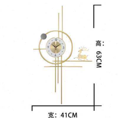 极速北欧轻奢钟表简约创r意客厅时钟挂钟个性时尚挂墙艺术壁饰石