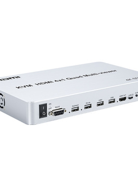 极速4K60HZ4画面分割器4口分屏器带滑鼠键盘AlOl90度和180度旋转