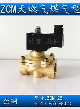 极速DNa25瓦斯黄铜电磁阀常闭1寸 ZCM-25 AC220V DC24V瓦斯 瓦斯