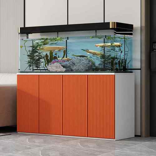 极速鱼缸底柜中小型水族箱客厅A落地家用大型生态底柜玻璃金鱼缸