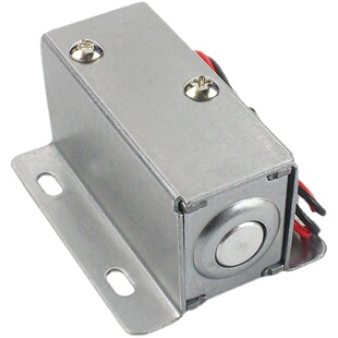 极速LY-01直流12v24v小型常开D式电控锁插销式电磁锁通电伸出电插