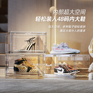 透明亚克力鞋 架球鞋 盒鞋 柜鞋 Q存放盒省空间抽屉 子收纳神器鞋 新品