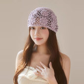 LVURT 感潮搭针织包头帽 高品质手工钩花镂空时尚 法国 设计联名款