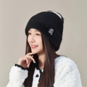 设计联名款 LVURT 法国 高品质羊绒针织加厚保暖护耳潮搭堆堆冷帽