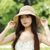 设计联名款 LVURT 法国 高品质可折叠镂空透气户外大帽檐防晒草帽