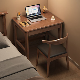 小户型实木书桌家用电脑桌角落床头办公桌省空间学生学习写字桌子