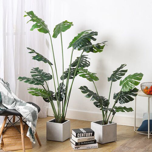 新品北欧风仿真绿植龟背竹假树客厅E植物盆栽高端轻奢室内装饰景