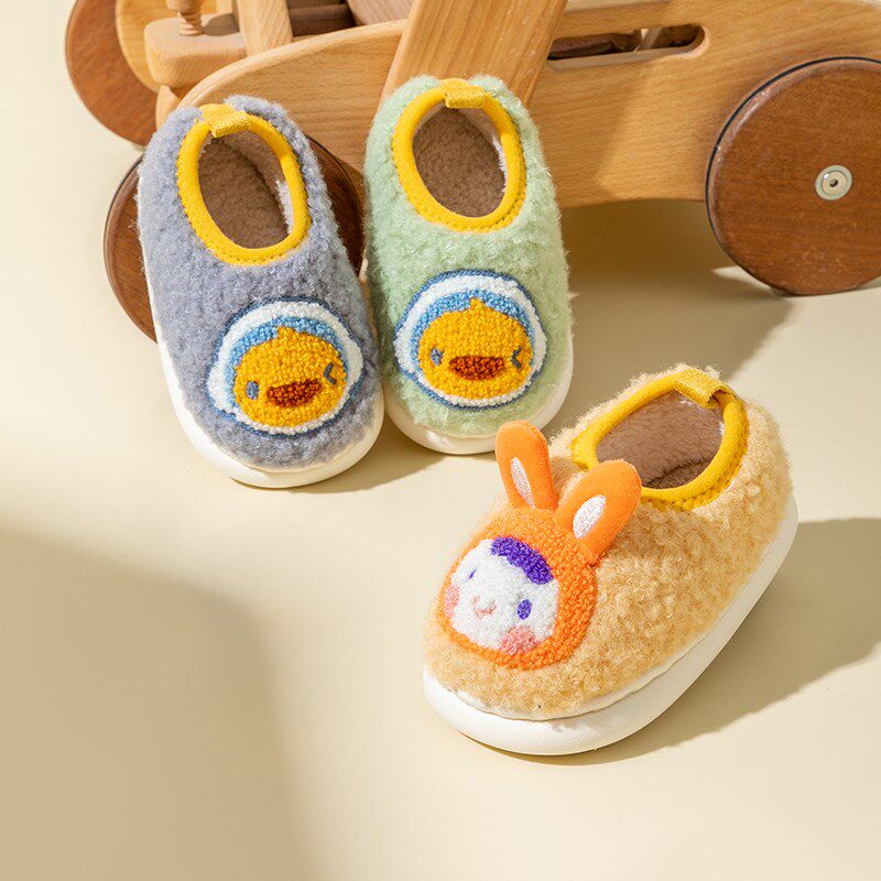 极速儿童棉拖鞋202n5新款女孩男童女童宝宝小拖鞋室内包跟棉鞋毛