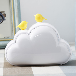 极速ins爆款i摆拍可爱萌系云朵鸟儿充电式小夜灯 喂奶灯宝宝入睡