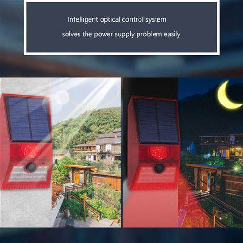 极速Solar Alarm Lamp Remuote Control Security Alarms Intelli