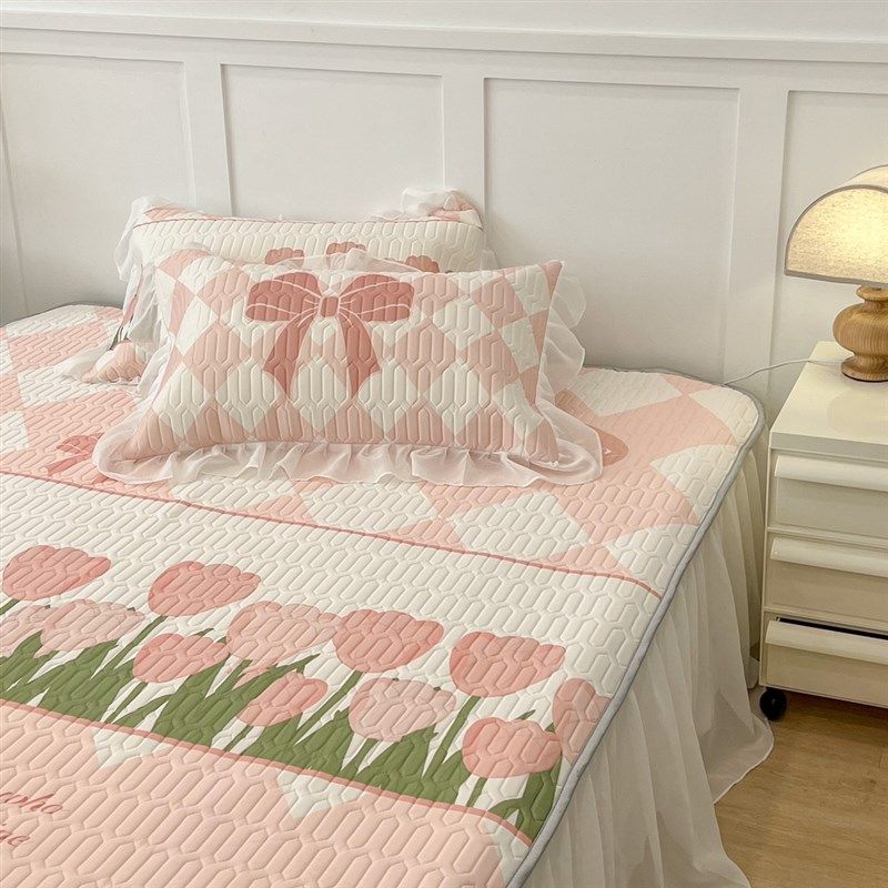 极速韩系ins夏季少女心卧室乳A胶凉席三件套空调席子凉感丝床笠款,床上用品,乳胶席,淘宝优惠券,粉丝福利购,淘宝优惠卷