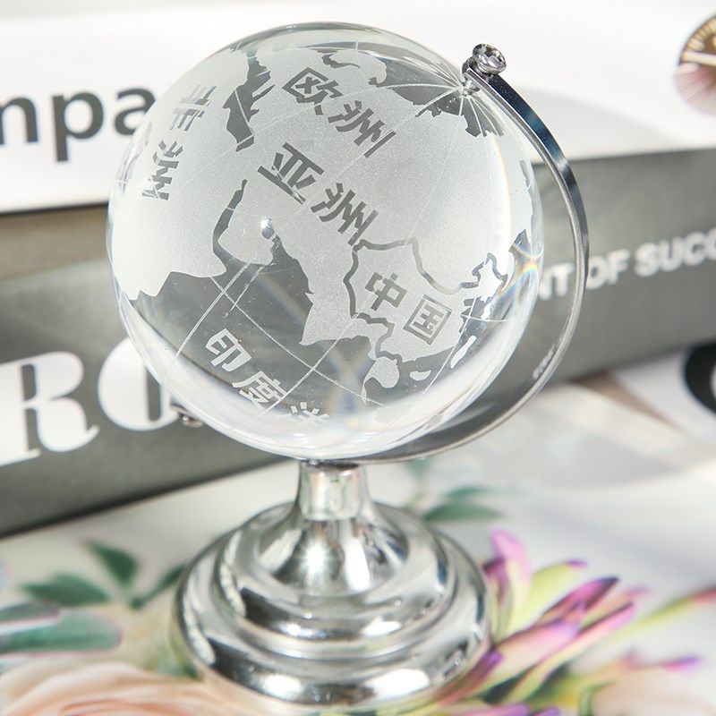 极速创意水晶工艺品旋转地球仪学习地理摆件桌面装饰W摆件儿童学,家居饰品,桌面摆件,淘宝优惠券,粉丝福利购,淘宝优惠卷