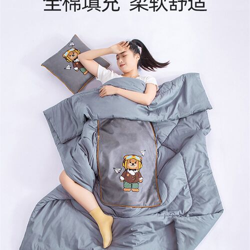 新品车载抱枕被子两用二合一办公C室午睡空调被可收纳汽车车内睡