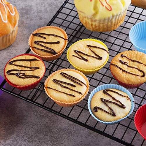 极速12pcs Silicone oLiner Cupcake Paper Baking Cup 3D Cake C