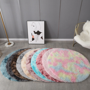 极速北欧ins圆形地毯卧室少女免洗客I厅床边毛毯吊篮电脑椅地垫瑜